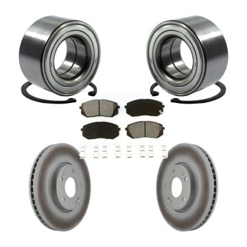 Front Wheel Bearing Coated Disc Brake Rotors And Pads Kit For 2015-2016 Kia Soul EV KBB-118528