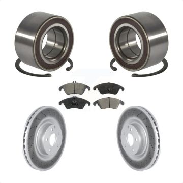 Front Wheel Bearing Coated Disc Brake Rotors And Pads Kit For Mercedes-Benz E400 E550 KBB-118530