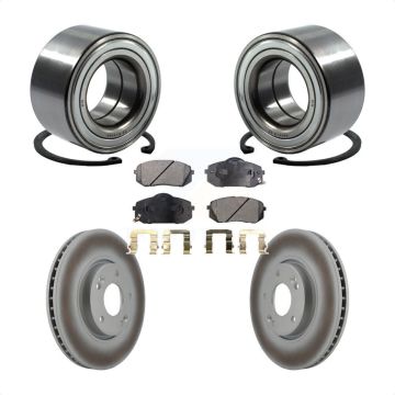 Front Wheel Bearing Coated Disc Brake Rotor And Ceramic Pad Kit For 2015-2016 Kia Soul EV KBB-118546