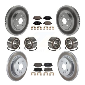 Front Rear Bearing Coated Brake Rotor Pads Kit (10Pc) For Buick Encore Chevrolet Trax AWD KBB-118551