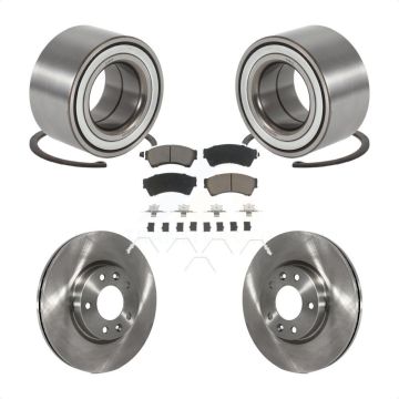 Front Wheel Bearing Disc Brake Rotors And Ceramic Pads Kit For 2009-2013 Mazda 6 3.7L KBB-118552