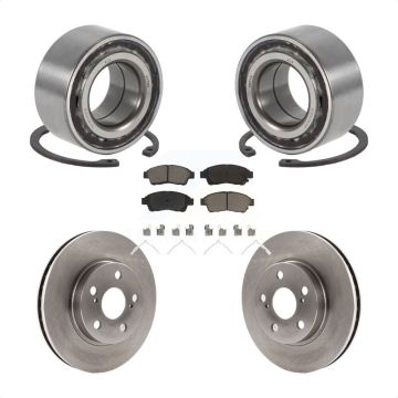 Front Wheel Bearing Disc Brake Rotors And Ceramic Pads Kit For 1994-1997 Toyota Celica ST KBB-118558