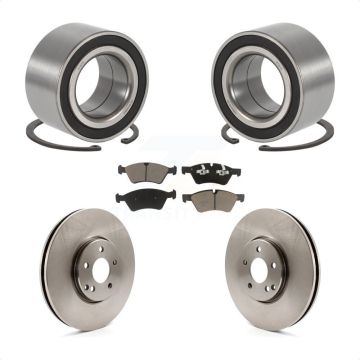 Front Wheel Bearing Disc Brake Rotor Pads Kit For Mercedes-Benz E550 E500 4Matic with AWD KBB-118566