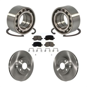 Front Wheel Bearing Disc Brake Rotor Pad Kit For 1998-2002 Toyota Corolla Chevrolet Prizm KBB-118569