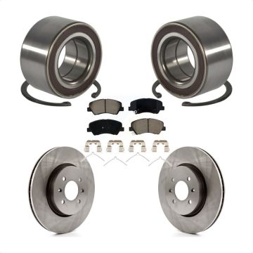 Front Wheel Bearing Disc Brake Rotors And Ceramic Pads Kit For Kia Rio Hyundai Accent KBB-118570