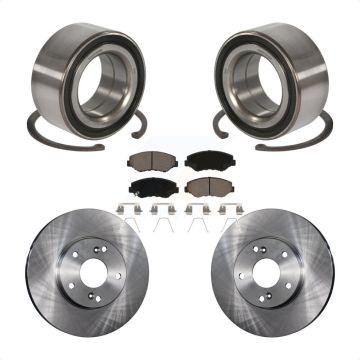 Front Wheel Bearing Disc Brake Rotors And Ceramic Pads Kit For Honda Accord KBB-118575