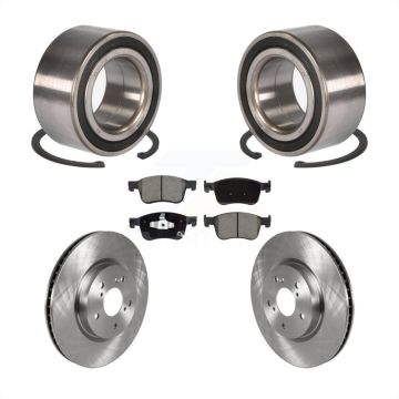 Front Wheel Bearing Disc Brake Rotors And Ceramic Pads Kit For Honda Accord KBB-118582