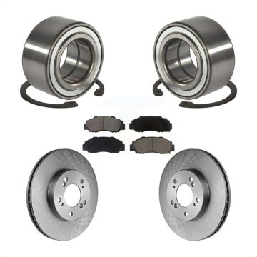 Front Wheel Bearing Disc Brake Rotors And Pads Kit For 1997-2001 Acura Integra Type R KBB-118591