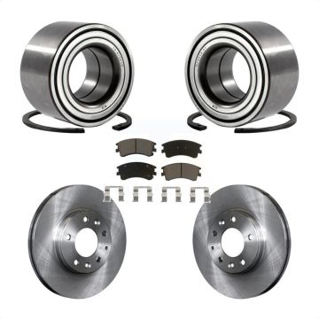 Front Wheel Bearing Disc Brake Rotors And Ceramic Pads Kit For 2003-2005 Mazda 6 KBB-118592