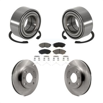 Front Wheel Bearing Disc Brake Rotors And Ceramic Pads Kit For 1999-2000 Hyundai Sonata KBB-118600