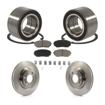 Front Wheel Bearing Disc Brake Rotors And Ceramic Pads Kit For 2007-2015 Mazda CX-9 KBB-118601