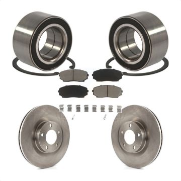 Front Wheel Bearing Disc Brake Rotors And Ceramic Pads Kit For Ford Edge Lincoln MKX KBB-118602