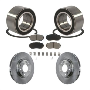 Front Wheel Bearing Disc Brake Rotors And Pads Kit For Mazda CX-7 Ford Edge Lincoln MKX KBB-118604
