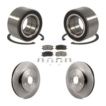 Front Wheel Bearing Brake Rotor & Pads Kit For Lexus RX350 RX330 Toyota Highlander RX400h KBB-118605