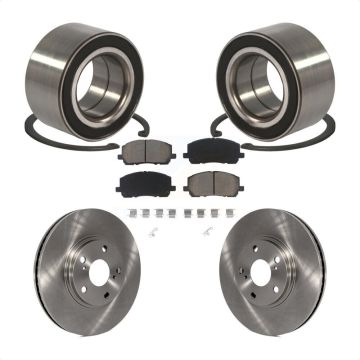 Front Wheel Bearing Disc Brake Rotors And Ceramic Pads Kit For Toyota Highlander KBB-118606