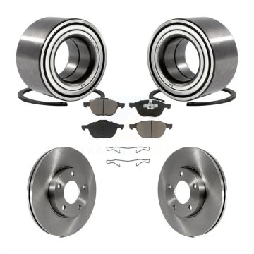 Front Wheel Bearing Disc Brake Rotors And Ceramic Pads Kit For Mazda 3 KBB-118608