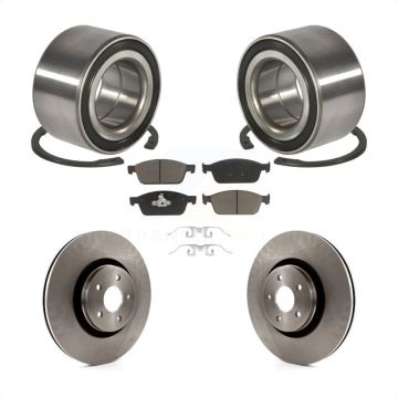 Front Wheel Bearing Disc Brake Rotors And Ceramic Pads Kit For Ford Focus Lincoln MKC KBB-118611