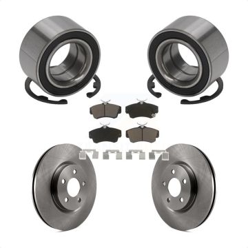 Front Wheel Bearing Disc Brake Rotors And Ceramic Pads Kit For Chrysler PT Cruiser KBB-118627