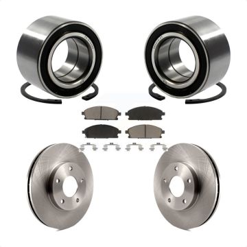 Front Wheel Bearing Disc Brake Rotors And Ceramic Pads Kit For 2005-2006 Nissan X-Trail KBB-118630