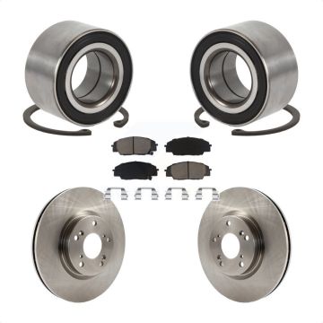 Front Wheel Bearing Disc Brake Rotors And Ceramic Pads Kit For Honda Civic Acura CSX KBB-118631