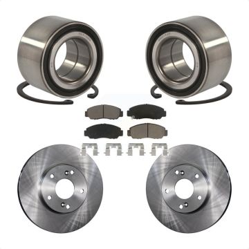 Front Wheel Bearing Disc Brake Rotors And Pads Kit For 2006-2010 Honda Civic GX with 1.8L KBB-118632