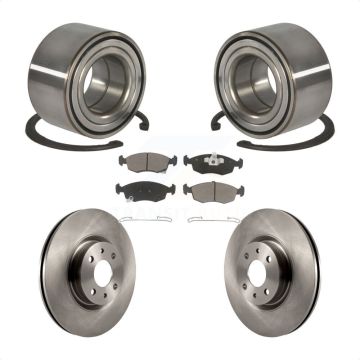 Front Wheel Bearing Disc Brake Rotors And Ceramic Pads Kit For Fiat 500 KBB-118635