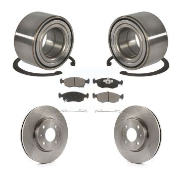 Front Wheel Bearing Disc Brake Rotors And Ceramic Pads Kit For Fiat 500 KBB-118636