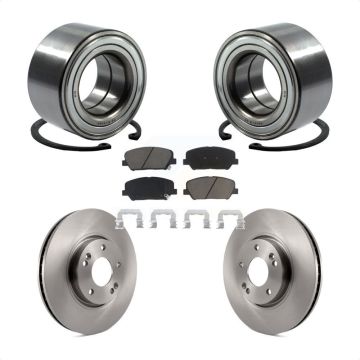 Front Wheel Bearing Disc Brake Rotor Pads Kit For 2013-2015 Hyundai Veloster Turbocharged KBB-118637