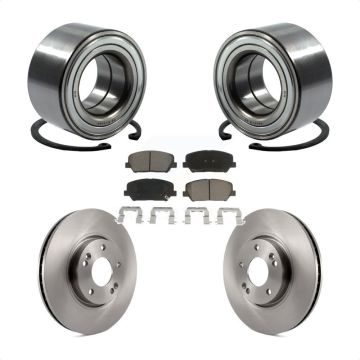Front Wheel Bearing Disc Brake Rotors And Ceramic Pads Kit For Kia Forte Forte5 Koup KBB-118641