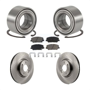 Front Wheel Bearing Disc Brake Rotors And Ceramic Pads Kit For 2011-2015 Kia Optima 2.0L KBB-118642
