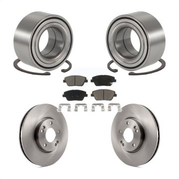 Front Wheel Bearing Disc Brake Rotors And Ceramic Pads Kit For Hyundai Sonata Kia Optima KBB-118643
