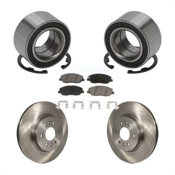 Front Wheel Bearing Disc Brake Rotors And Ceramic Pads Kit For 2009-2011 Kia Borrego KBB-118646