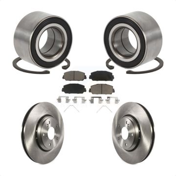 Front Wheel Bearing Disc Brake Rotors And Ceramic Pads Kit For Honda Civic Acura ILX KBB-118651
