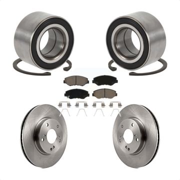 Front Wheel Bearing Disc Brake Rotors And Ceramic Pads Kit For Honda Civic KBB-118652
