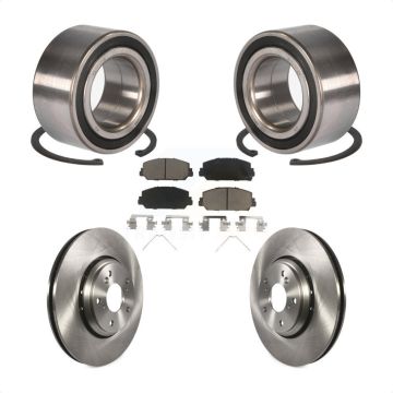 Front Wheel Bearing Disc Brake Rotors And Ceramic Pads Kit For Honda Accord KBB-118654