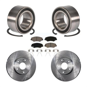 Front Wheel Bearing Disc Brake Rotors And Ceramic Pads Kit For Honda Accord KBB-118655