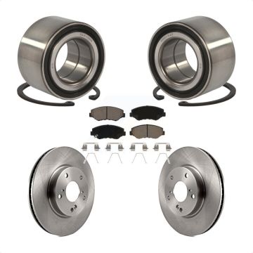 Front Wheel Bearing Disc Brake Rotors And Ceramic Pads Kit For Honda Civic KBB-118657