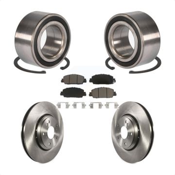 Front Wheel Bearing Disc Brake Rotors And Ceramic Pads Kit For Honda Accord KBB-118658