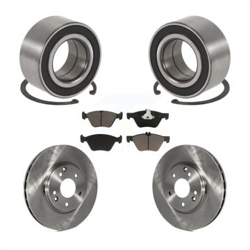 Front Wheel Bearing Disc Brake Rotors And Ceramic Pads Kit For Mercedes-Benz E320 KBB-118661