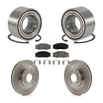 Front Wheel Bearing Disc Brake Rotors And Ceramic Pads Kit For Hyundai Santa Fe KBB-118664