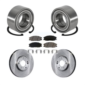 Front Wheel Bearing Disc Brake Rotors And Ceramic Pads Kit For 2004-2006 Kia Amanti KBB-118667