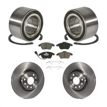 Front Wheel Bearing Disc Brake Rotors And Ceramic Pads Kit For Volkswagen Jetta KBB-118682