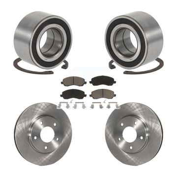 Front Wheel Bearing Disc Brake Rotor And Ceramic Pads Kit For Mitsubishi Lancer Outlander KBB-118688