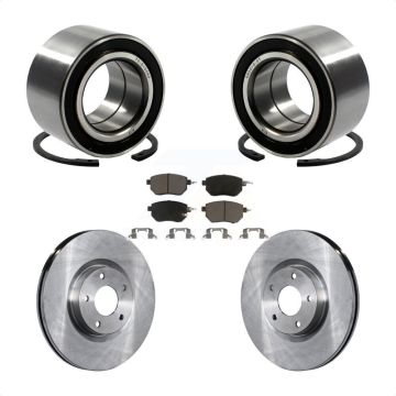 Front Wheel Bearing Disc Brake Rotors And Ceramic Pads Kit For Nissan Altima Maxima KBB-118690