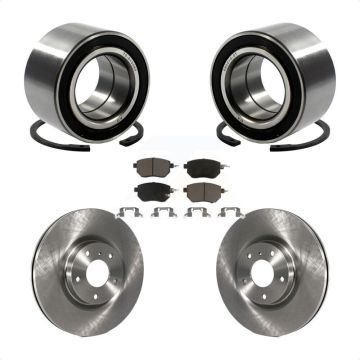 Front Wheel Bearing Disc Brake Rotors And Ceramic Pads Kit For Nissan Altima Maxima KBB-118692