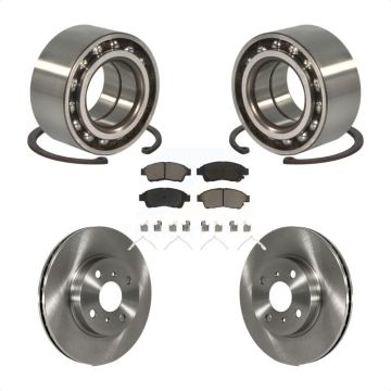 Front Wheel Bearing Disc Brake Rotors And Pads Kit For 1993-1997 Toyota Corolla Geo Prizm KBB-118700