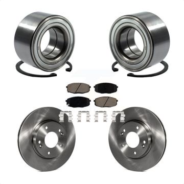 Front Wheel Bearing Disc Brake Rotors And Ceramic Pads Kit For 2014-2016 Kia Soul KBB-118704