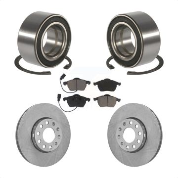 Front Wheel Bearing Disc Brake Rotor And Ceramic Pad Kit For Volkswagen Passat Audi A4 A6 KBB-118705