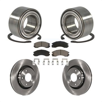 Front Wheel Bearing Disc Brake Rotors And Pads Kit For Mitsubishi Outlander PHEV Lancer KBB-118719