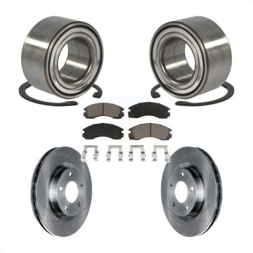 Front Wheel Bearing Disc Brake Rotors And Ceramic Pads Kit For 2017 Mitsubishi Lancer FWD KBB-118720